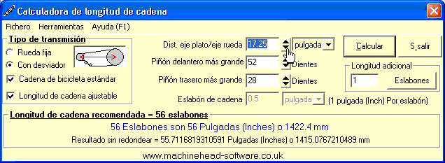 Calculadora De Longitud De Cadena