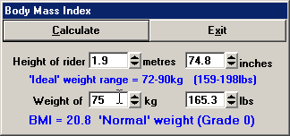 Body mass index (BMI) calculator
